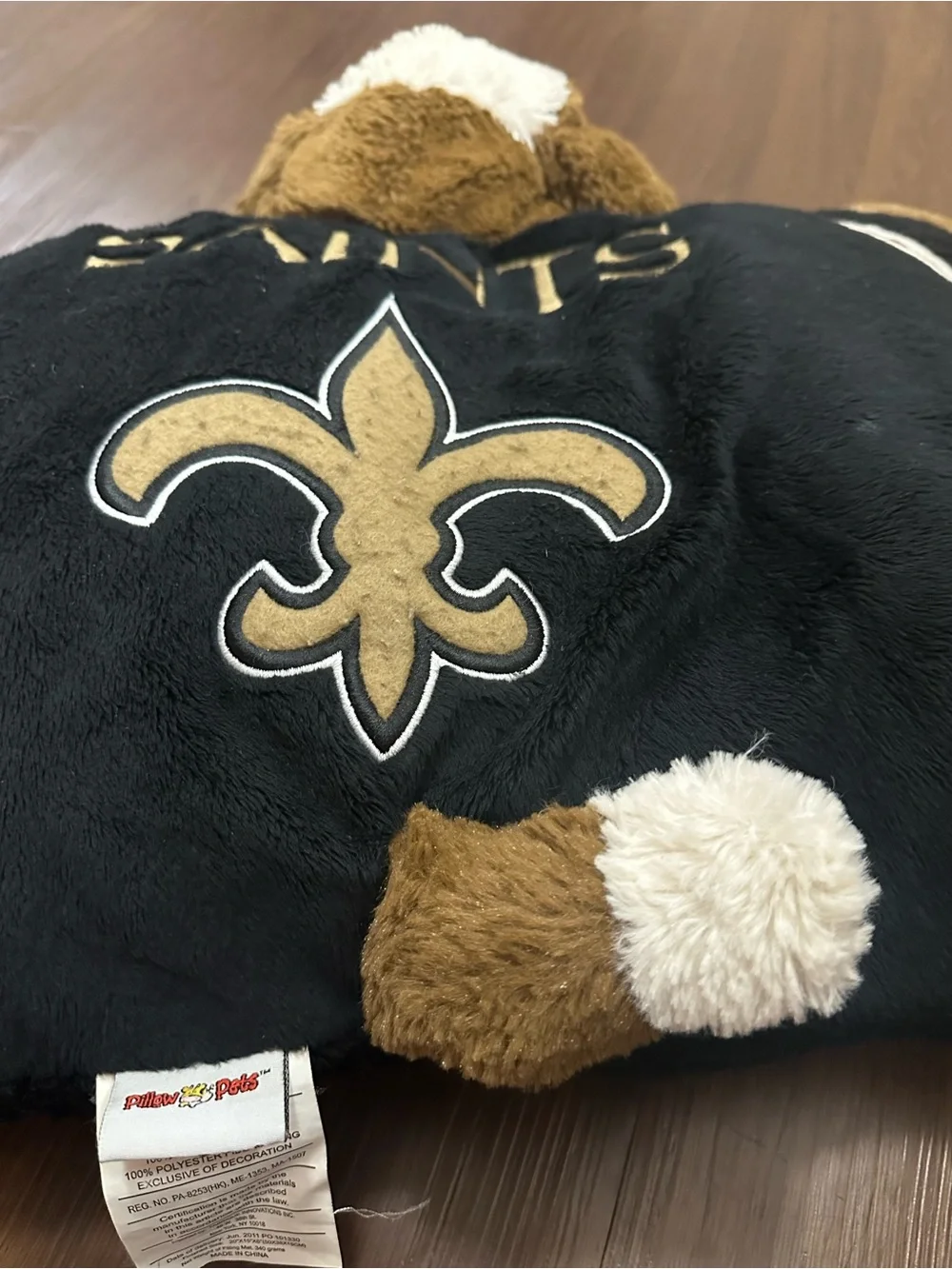 NFL New Orleans Saints Dog Football Pillow Pet